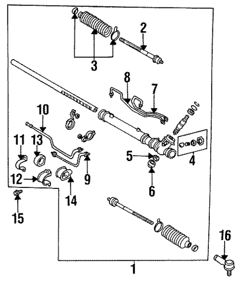 Steering Gear & Linkage for 1994 Mazda MX-6 #0