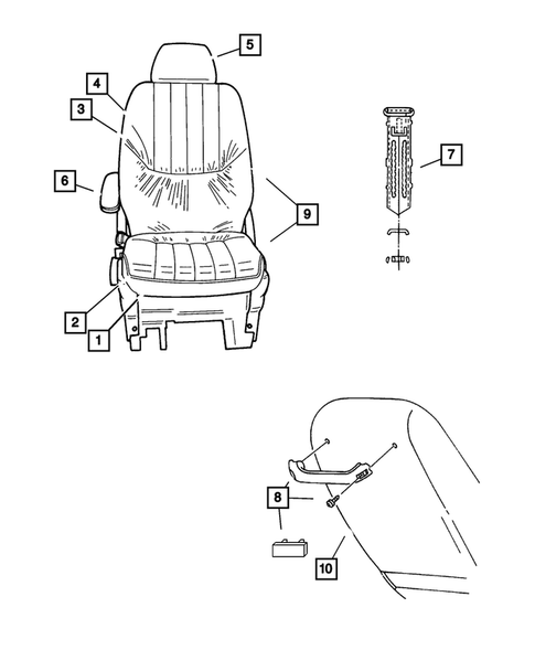 Front Seats and Attaching Parts for 2002 Chrysler Voyager #5