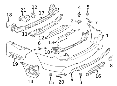 Bumper & Components - Rear for 2011 BMW 535i xDrive #1