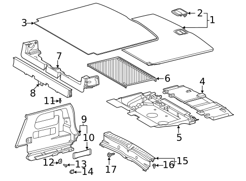 Interior Trim - Rear Body for 2021 Mercedes-Benz GLA35 AMG #0