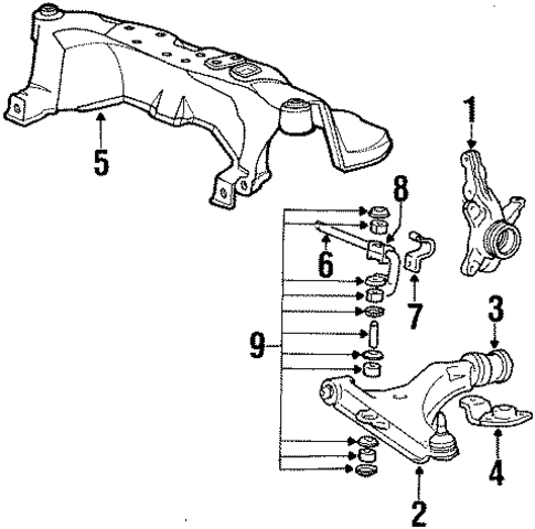 Suspension Components for 1990 Mitsubishi Sigma #1
