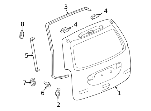 Liftgate for 2007 Saturn Vue #1