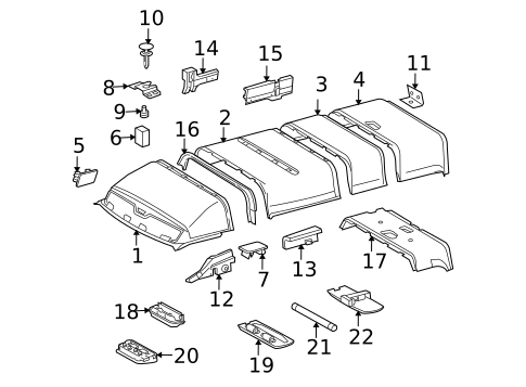 Interior Trim - Roof for 2004 Dodge Sprinter 3500 #1