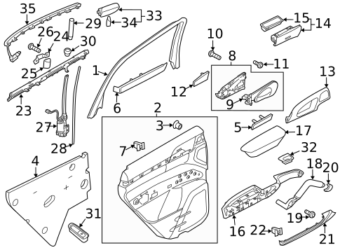 Interior Trim - Rear Door for 2019 Porsche 718 Cayman #3