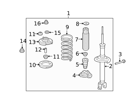 Struts & Components for 2008 Honda Accord #3