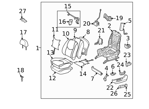 Front Seat Components for 2009 Toyota RAV4 #1