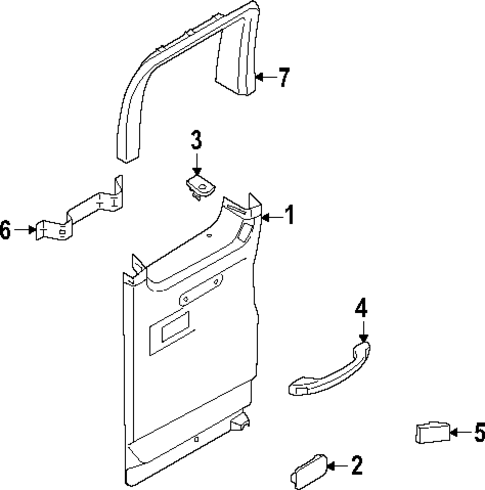 Interior Trim - Side Door for 2025 Ford E-Transit #3
