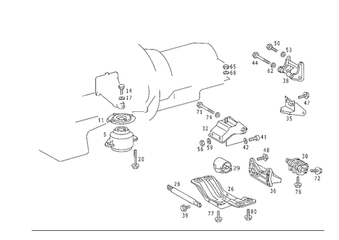 Engine Suspension for 1984 Mercedes-Benz 300SD #0