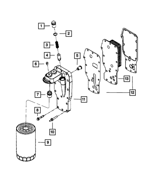 Engine Oil Cooler for 2008 Dodge Ram 3500 #1