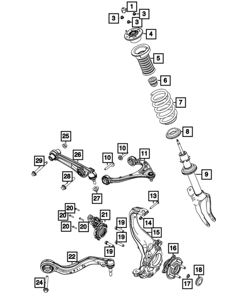 Front Suspension, Strut and Cradle for 2026 Dodge Charger Daytona #0