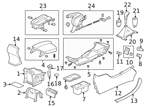 Center Console for 2016 Honda Accord #0