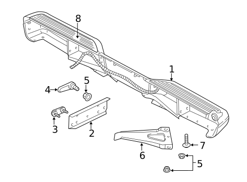 Bumper & Components - Rear for 2001 Dodge Dakota #0