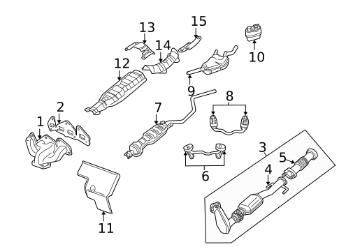 Exhaust Components for 2007 Saab 9-5 #0