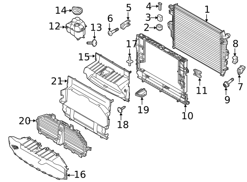 Radiator & Components for 2017 Porsche Cayenne #4