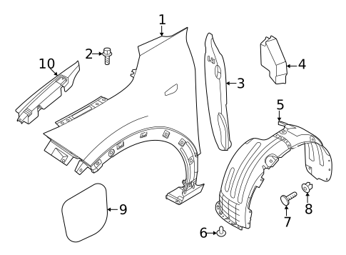 Fender & Components for 2023 Kia Niro #0