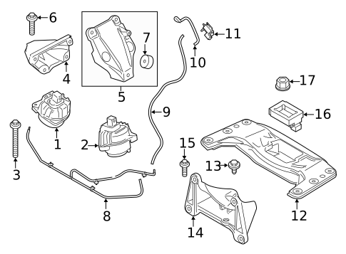 Engine & Trans Mounting for 2016 BMW 535d #1