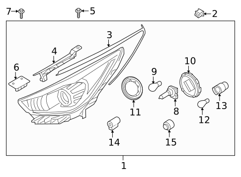 Headlamp Components for 2018 Kia Niro #0