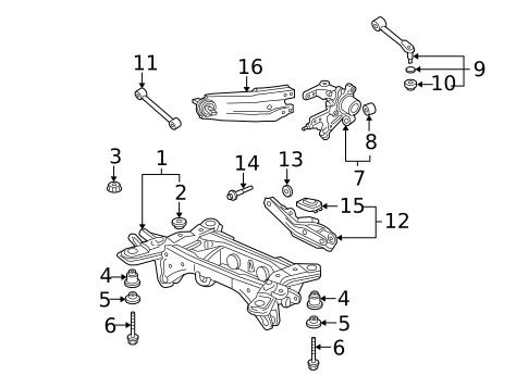Rear Suspension for 2013 Honda Ridgeline #1