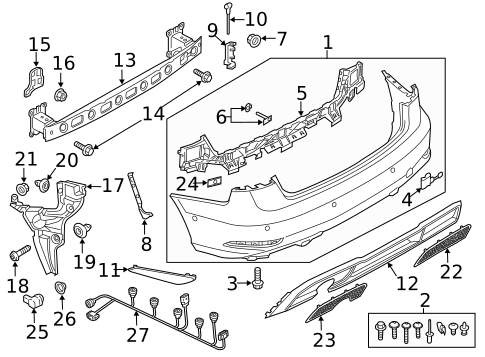 Bumper & Components - Rear for 2018 Audi A3 Quattro #1