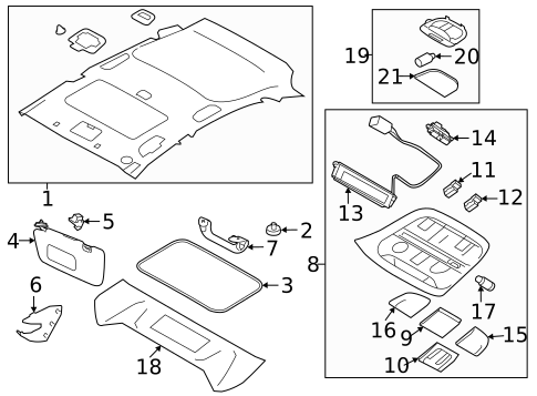 Interior Trim - Roof for 2017 Subaru Impreza #2