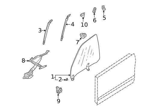 Doors for 2005 Saab 9-2X #1