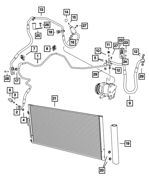 Air Conditioner and Heater Plumbing for 2012 Fiat 500 #0
