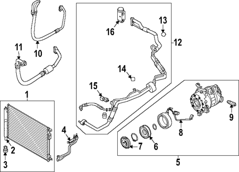 Condenser, Compressor & Lines for 2025 Genesis GV80 Coupe #0