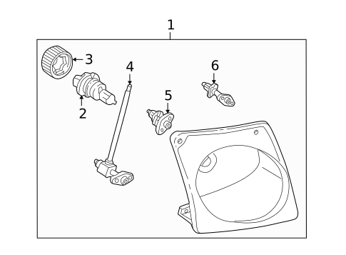 Headlamp Components for 2001 Ford Explorer Sport #0