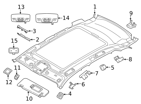 Interior Trim - Roof for 2021 BMW M850i xDrive #3