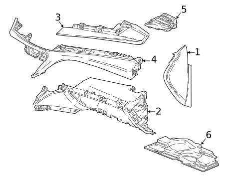 Instrument Panel Components for 2018 Buick Enclave #1