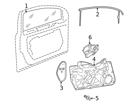 Glass - Front Door for 2011 Volkswagen GTI #0