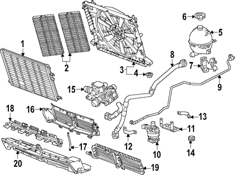Radiator & Components for 2025 GMC Sierra EV #0