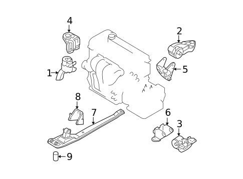 Mounts for 2005 Mazda Tribute #1