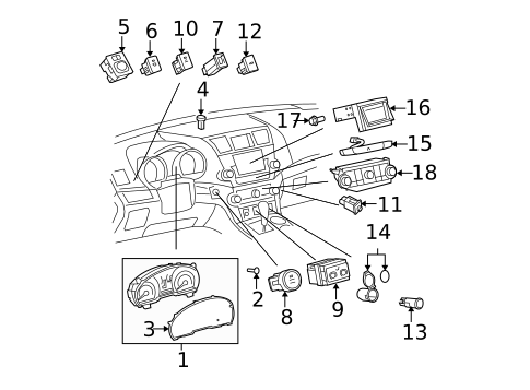 Navigation System Components for 2010 Toyota Highlander #2