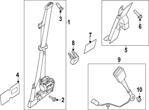 Front Seat Belts for 2025 Ford F-350 Super Duty #5