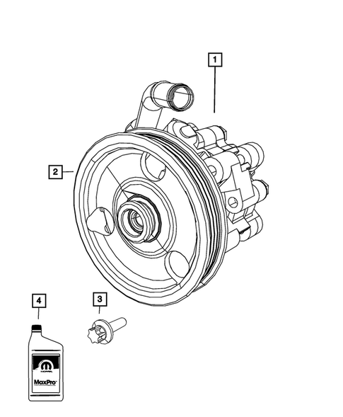 Power Steering Pump and Reservoir for 2010 Dodge Journey #0