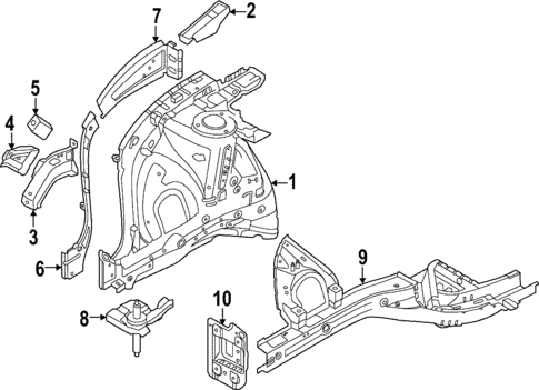 Structural Components & Rails for 2024 Kia Sportage #1