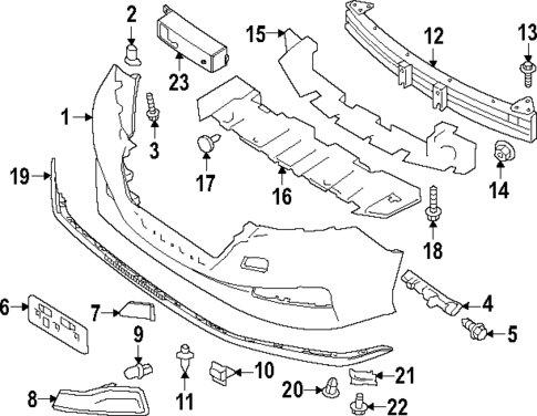 Bumper & Components - Front for 2022 Nissan LEAF #1