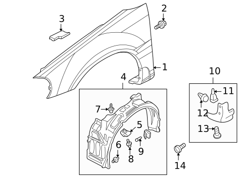 Exterior Trim - Fender for 2003 Chrysler Sebring #0