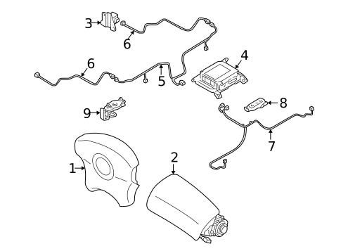 Air Bag Components for 2004 Subaru Baja #0