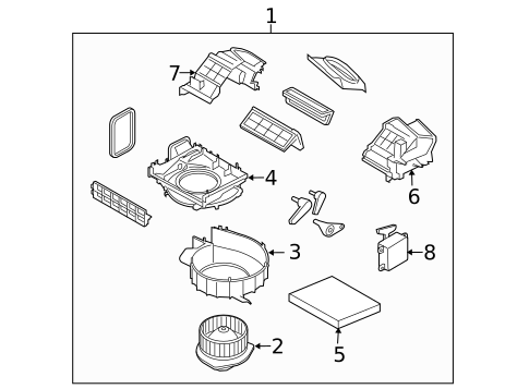 Blower Motor & Fan for 2007 INFINITI G35 #1