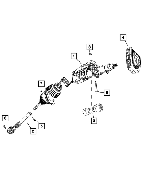 Steering Column and Intermediate Shaft for 2011 Dodge Charger #0