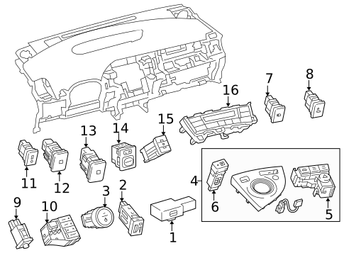 Headlamp Washers/Wipers for 2015 Toyota Prius #1