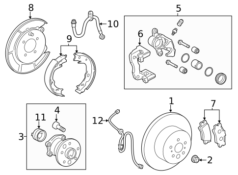 Rear Brakes for 2015 Lexus ES350 #0