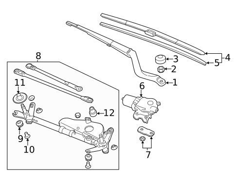 Wiper & Washer Components for 2016 Honda Accord #0