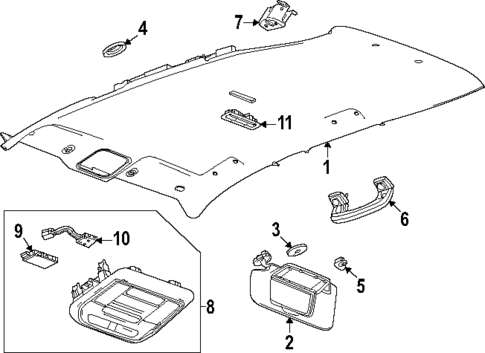 Interior Trim - Roof for 2024 Chevrolet Blazer EV #1