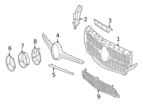 Grille & Components for 2016 Mercedes-Benz CLA45 AMG #1