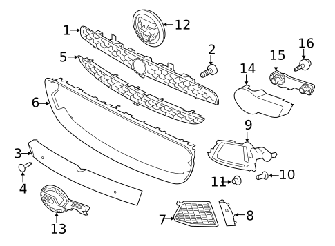 GRILLE & COMPONENTS for 2020 Jaguar F-Type #0
