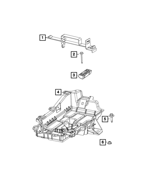 Battery, Battery Tray and Cables for 2017 Chrysler Pacifica #8