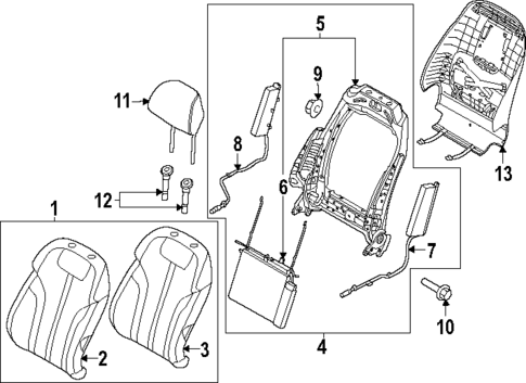 Driver Seat Components for 2023 Genesis Electrified G80 #1